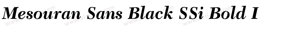 Mesouran Sans Black SSi Bold Italic字体转换
